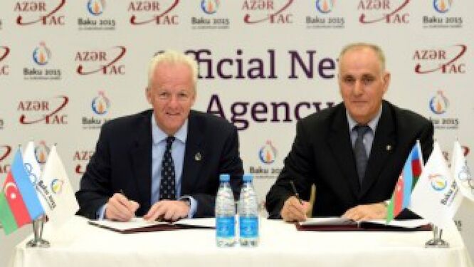 The signature of the agreement between Baku OG and Azertec